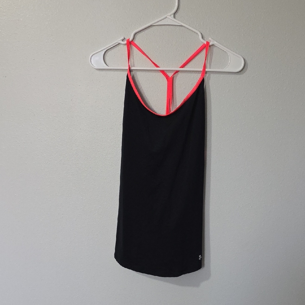 Under Armour Women's Black Camisole with Pink Straps
